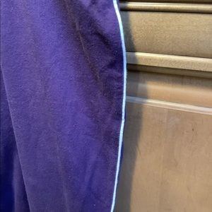 PURPLE AND CREAM TRIM WORKOUT PANTS